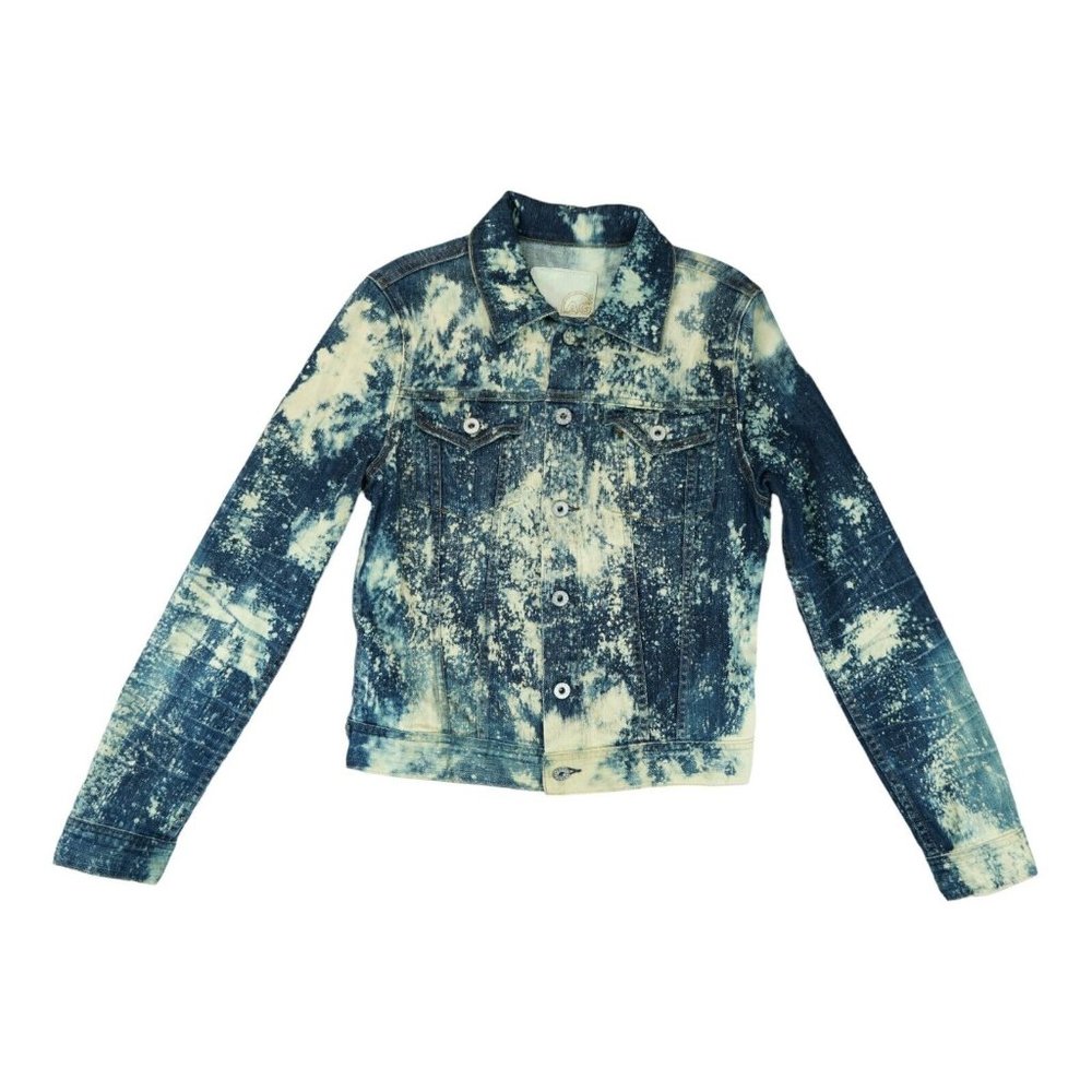 ADRIANO GOLDSCHMIED AG Jean Jacket Womens Medium Splash Bleached Made In USA